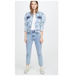 Isabel Marant Iolinea Jean Jacket Size 42 (US 10) Acid Wash 90s Aesthetic